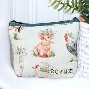 🌻NEW w/tags BCRUZ Country Animal Theme Everyday Pouch